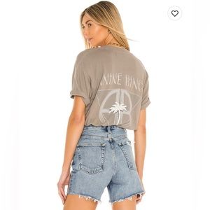 Anine bing ida palm tee, washed grey, perfect condition, size small